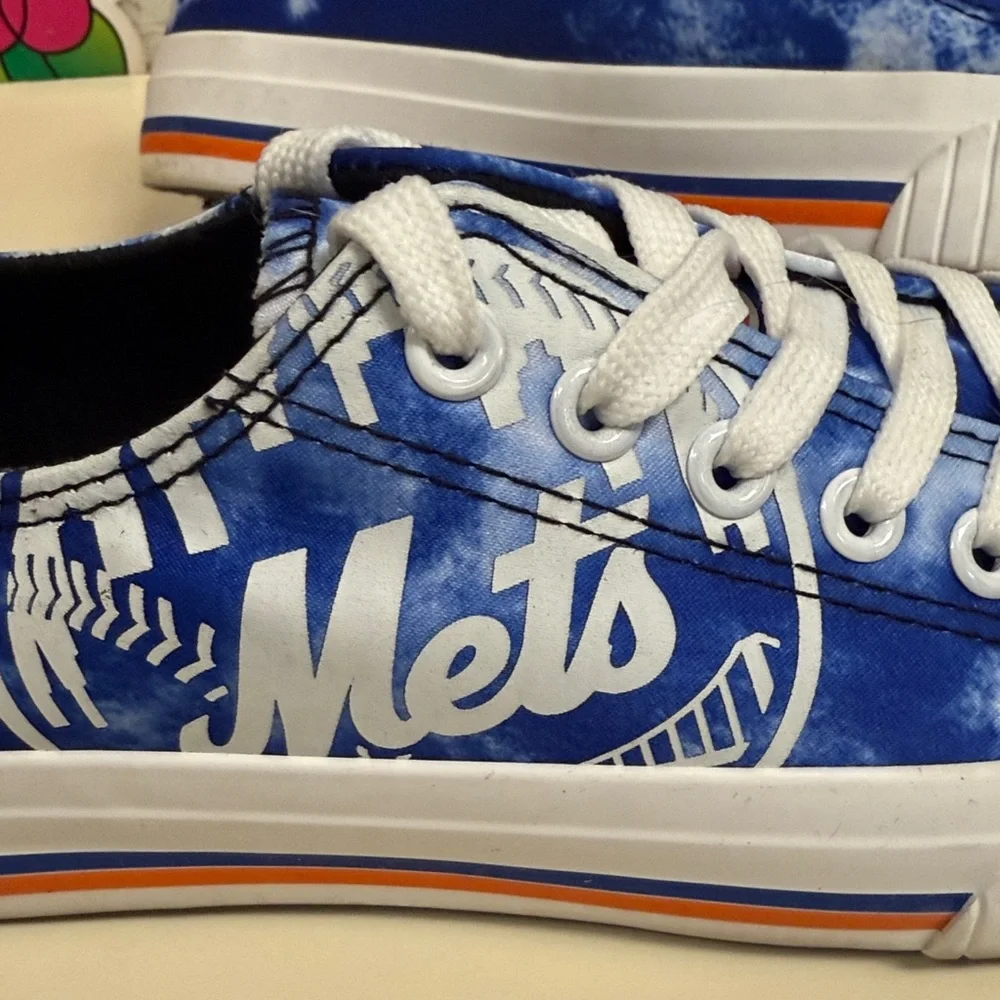 💥MLB NEW YORK METS WOMENS LOW TOP TIE-DYE CANVAS SHOE SIZE: 6 ATHLETIC SHOES